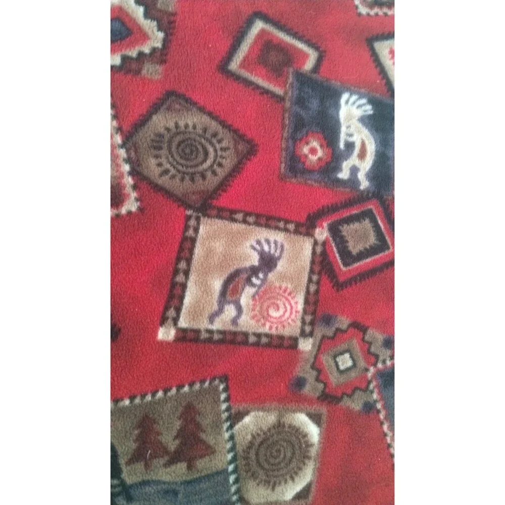 KOKOPELLI INDIAN HOPI MUSIC DANCE BLANKET THROW 82